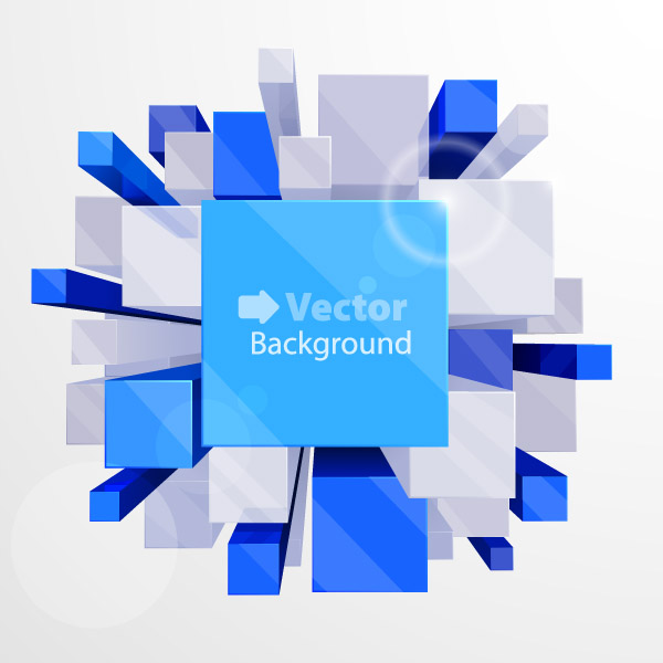 free vector Beautiful vector background 3 cube